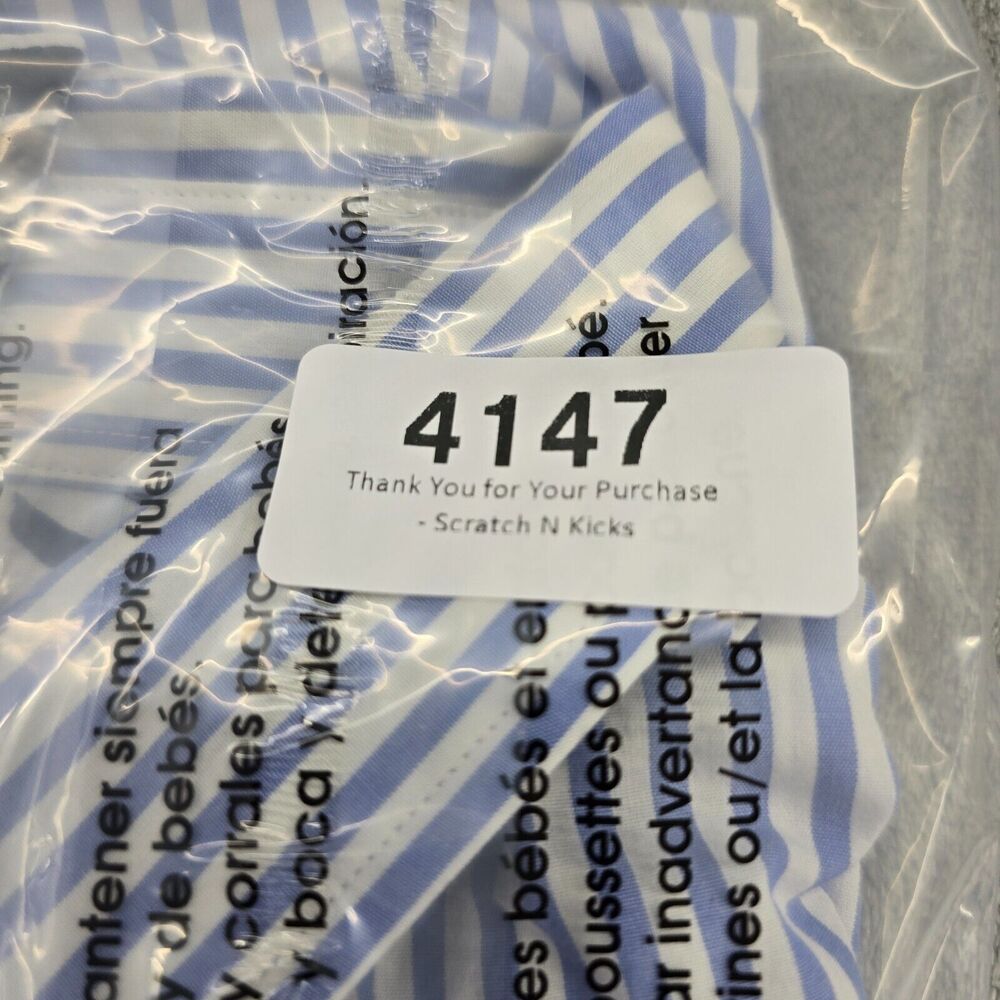 Lilly Pulitzer Women's Blue & White Striped Button Down Ruffle Shirt Size 10 - Picture 14 of 14